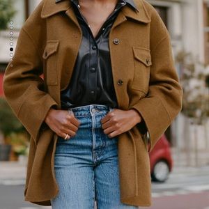 Mango Wool-Blend Shacket